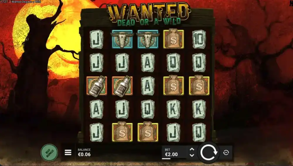 Wanted Dead or a Wild Slot von Hacksaw Gaming — DuelReels in Aktion