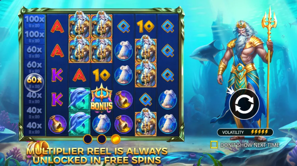 Waves of Poseidon Slot von Pragmatic Play — 6x5 Grid mit Meeres-Theme