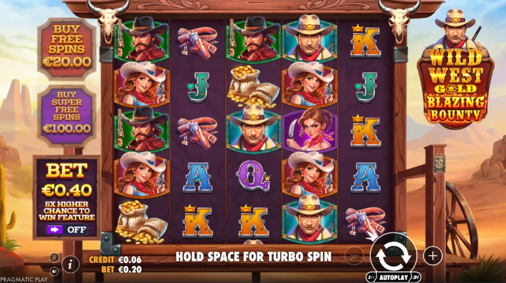Wild West Gold Blazing Bounty Slot von Pragmatic Play — Gameplay mit Cluster-Gewinnen