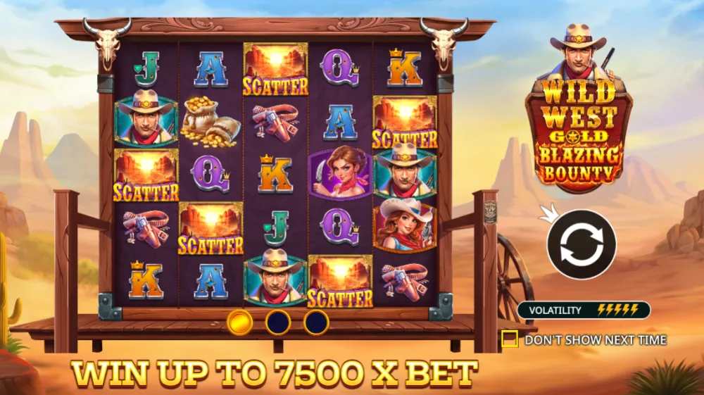 Wild West Gold Blazing Bounty Slot von Pragmatic Play — Cluster Pays auf dem Western-Grid