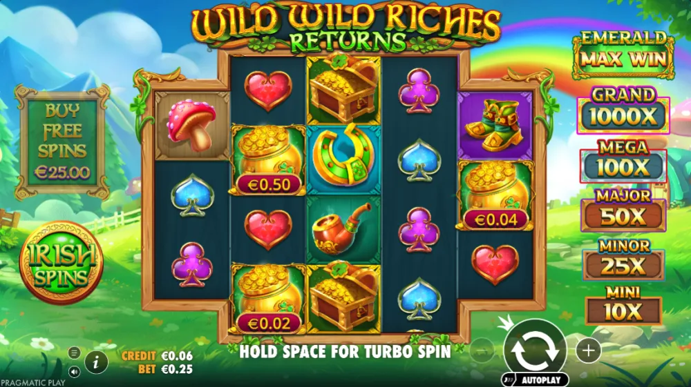 Wild Wild Riches Returns Slot von Pragmatic Play — Gameplay mit Money Collect