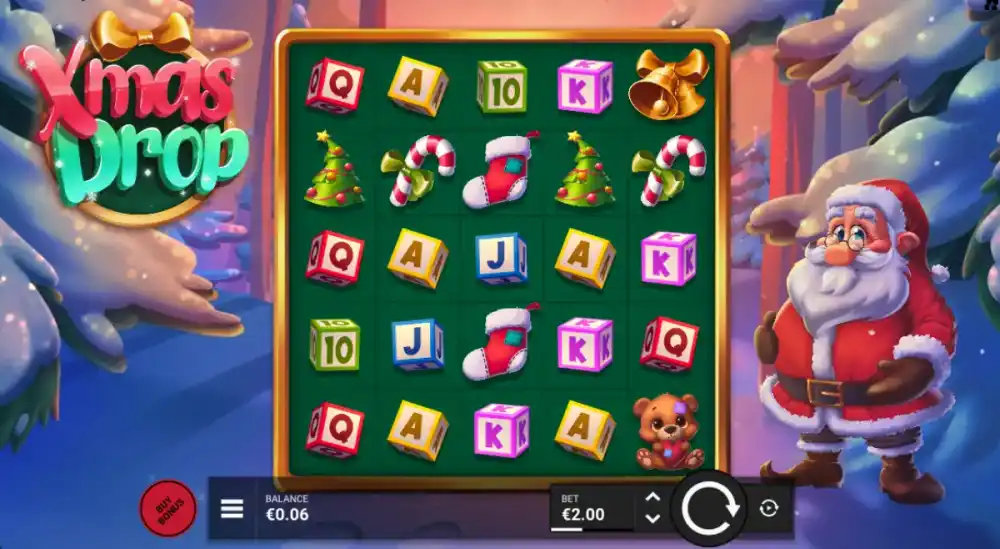 Xmas Drop Slot von Hacksaw Gaming — Gameplay mit Wild Santa