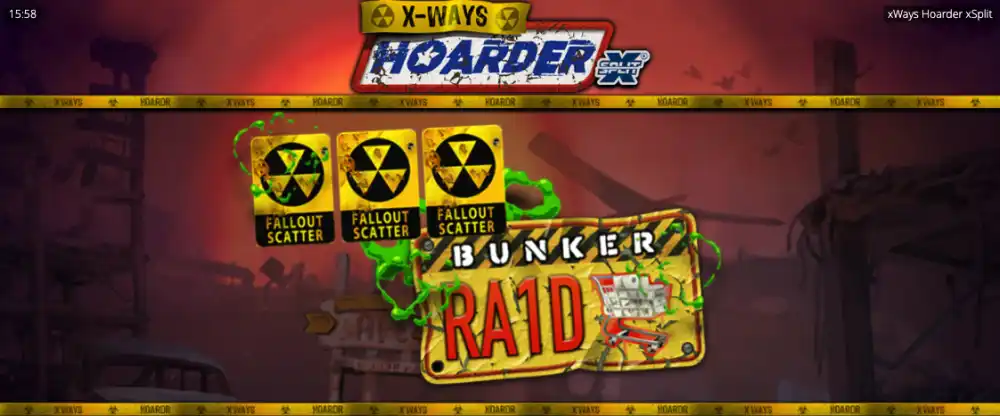 xWays Hoarder xSplit Slot von Nolimit City — postapokalyptisches Grid mit xWays und xSplit Mechaniken