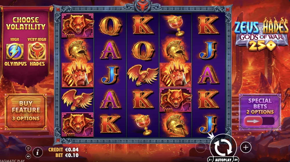 Zeus vs Hades Gods of War 250 Slot von Pragmatic Play — Expanding Wilds auf dem Grid